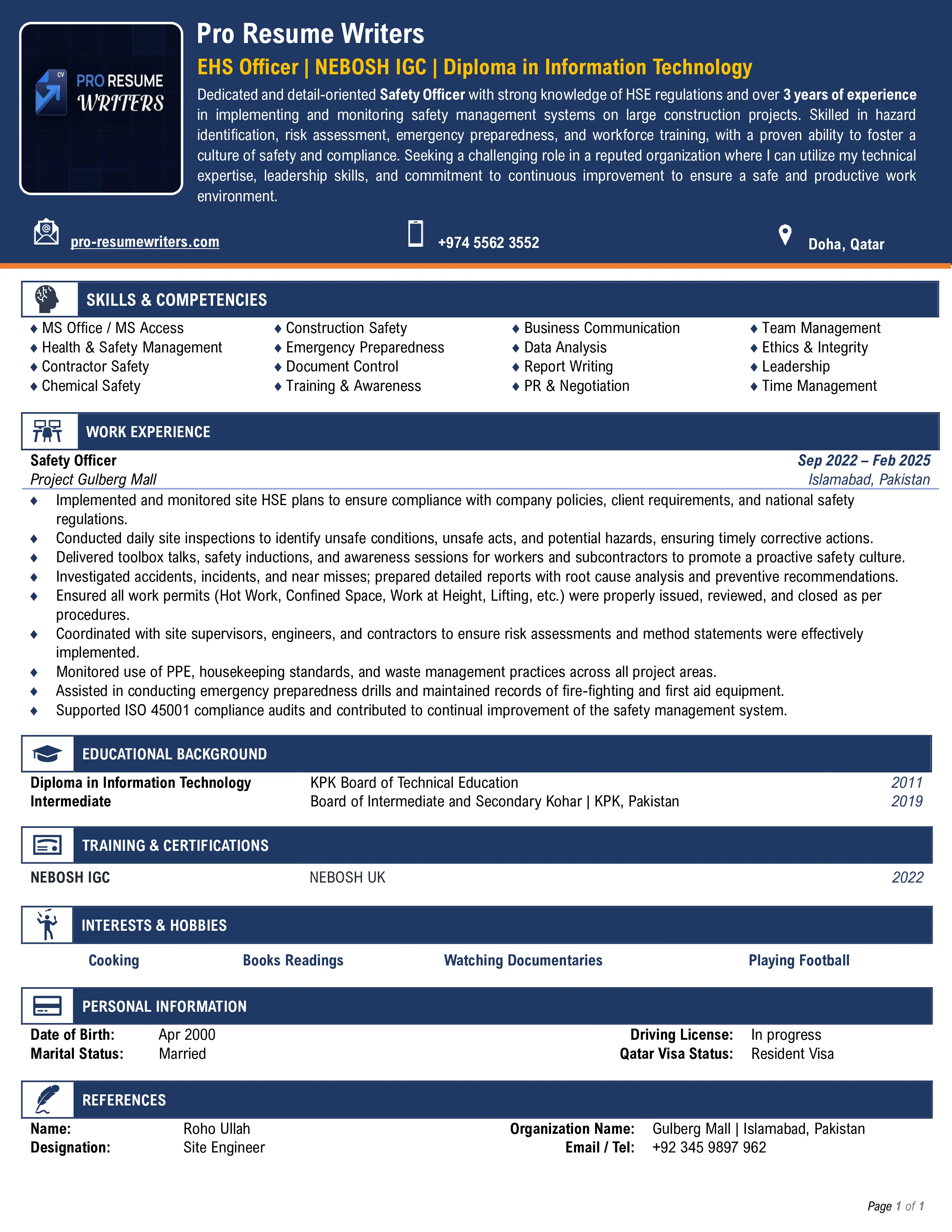 Modern Professional Resume