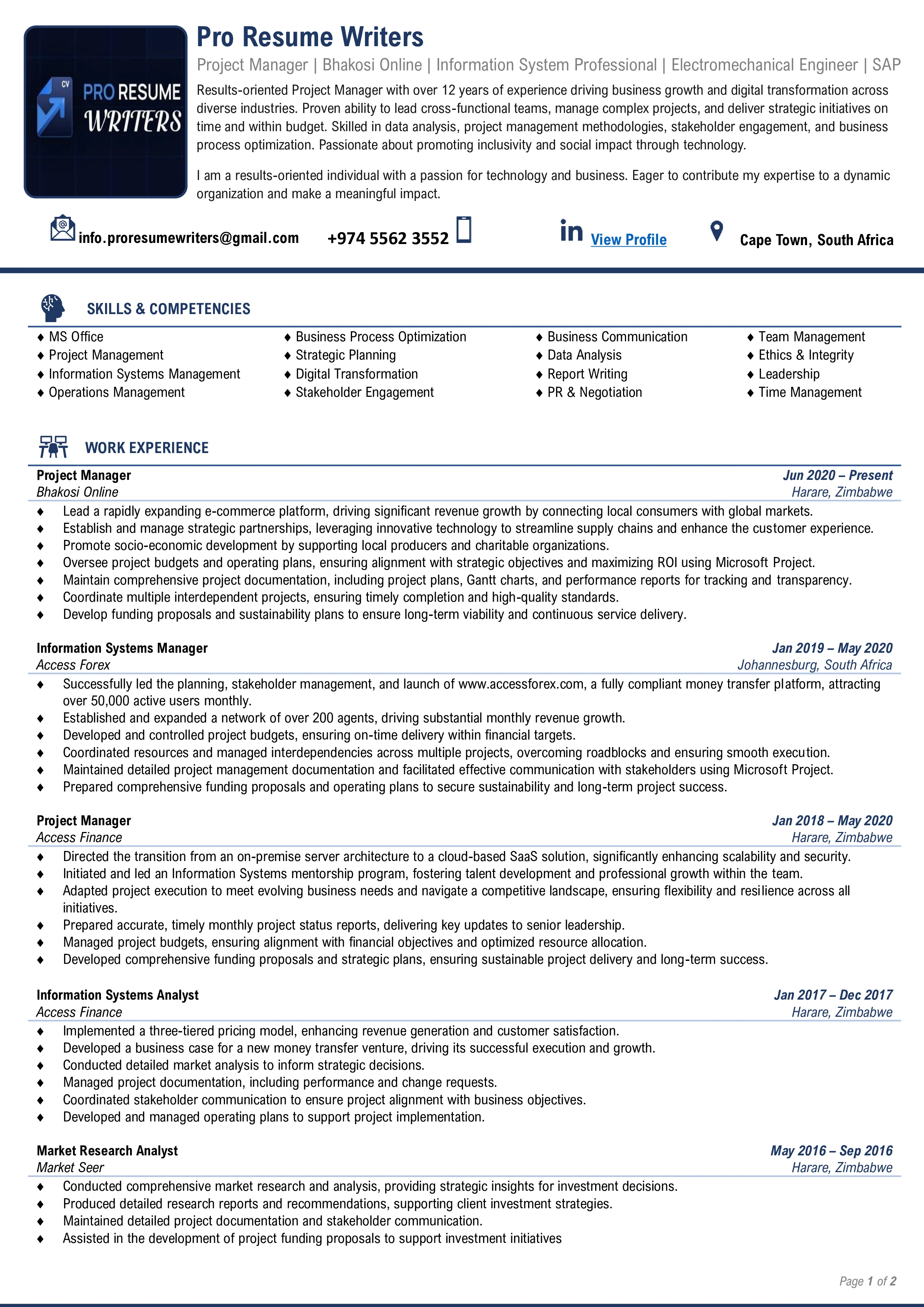 Simple Professional Resume